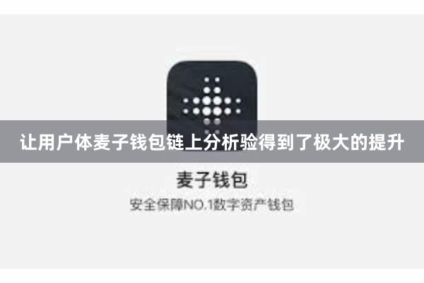 让用户体麦子钱包链上分析验得到了极大的提升