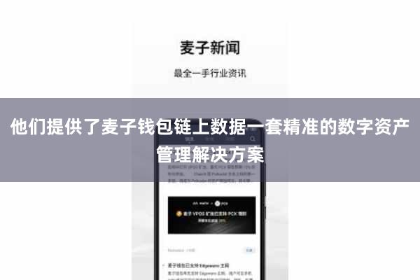 他们提供了麦子钱包链上数据一套精准的数字资产管理解决方案